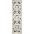 Safavieh Evoke Power Loomed Runner Rug, Ivory and Blue - 2 ft.-2 in. x 15 ft. EVK220C-215